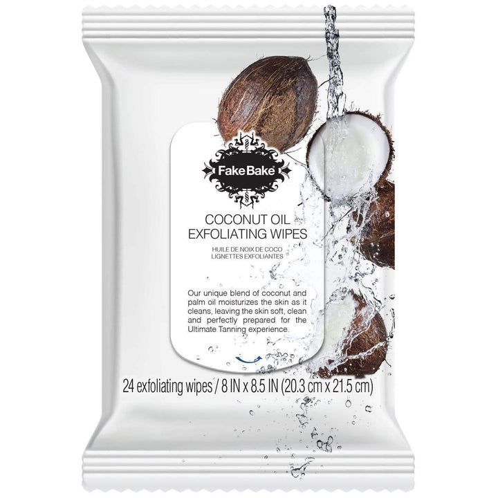 Fake Bake Coconut Oil Exfoliating Wipes-Fake Bake-BB_Scrubs and Exfoliators,BB_Self-Tanners,Brand_Fake Bake,Collection_Bath and Body,Collection_Skincare,Collection_Summer,Skincare_Cleansers