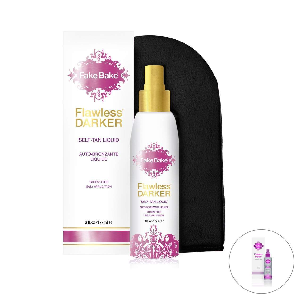 Fake Bake DARKER Flawless Self-tan liquid & Mitt-Fake Bake-BB_Self-Tanners,Brand_Fake Bake,Collection_Bath and Body,Collection_Summer,Trendy22