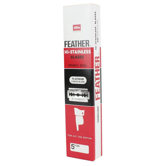 Feather Hi Stainless Platinum Coated Double Edge Blades