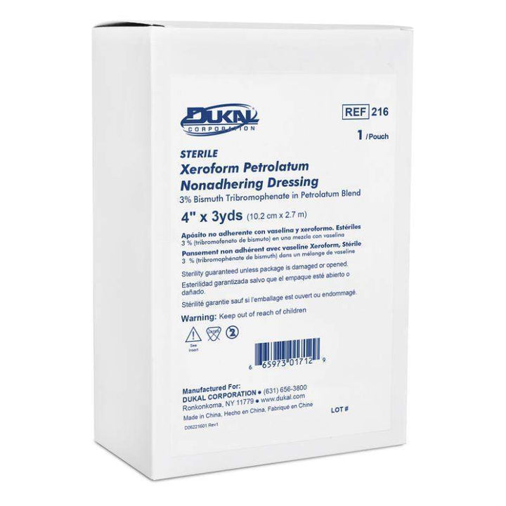 Dukal - 216 Xeroform Petrolatum Non-Adhering Dressing-Dukal-Brand_Dukal/ Dawn Mist,Collection_Lifestyle,Dukal_ Bandage,Dukal_Medical,Life_Medical