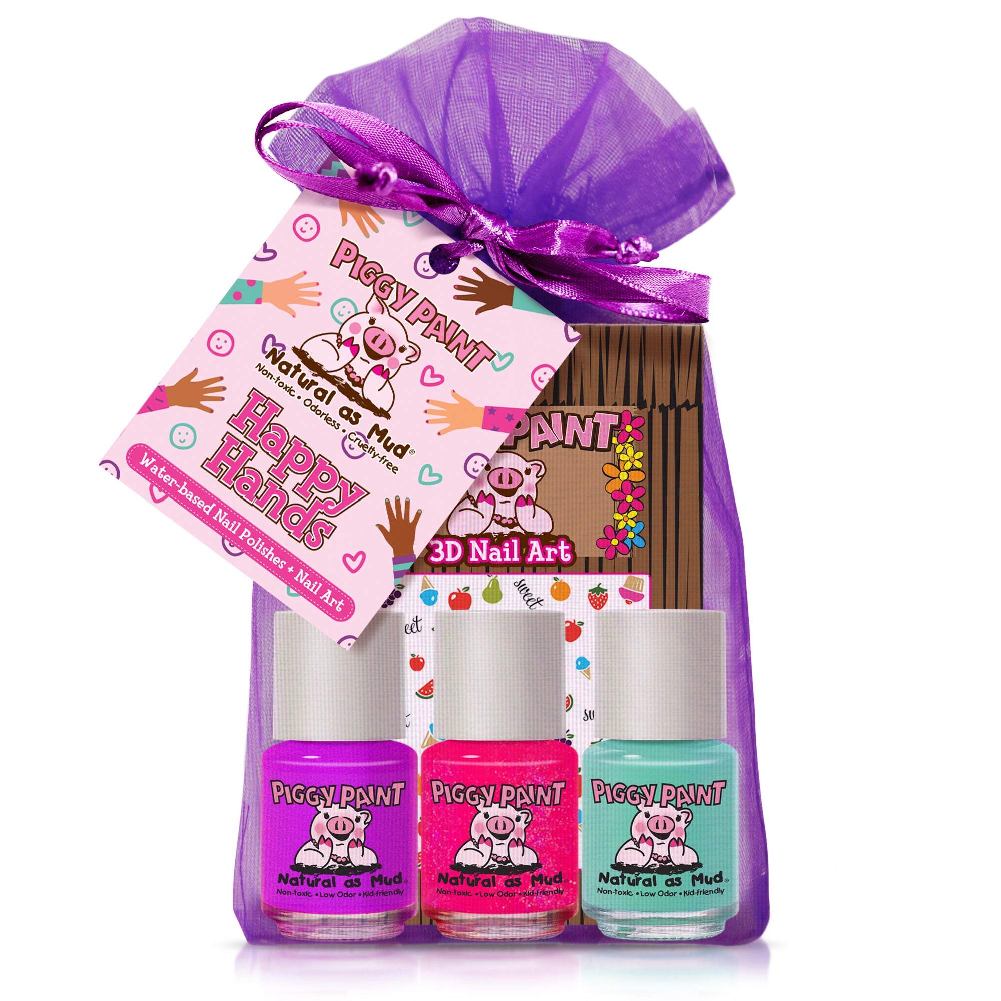 Piggy Paint Happy Hands Gift Set-Piggy Paint-Brand_Piggy Paint,Collection_Gifts,Collection_Nails,Gifts and Sets,Gifts_Under 25,Gifts_Under 35,Nail_Polish,Piggy Paint_Gift Set's,Piggy Paint_Nail Art,Piggy Paint_Polish's