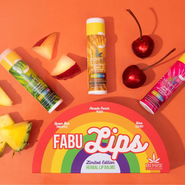 Hempz FABU Lips Balm Trio (3 .25 oz lip balms)-Hempz-Brand_Hempz,Collection_Gifts,Collection_Makeup,Collection_Skincare,Hempz_ Lip Balm,Makeup_Lip,Skincare_Lip Treatments