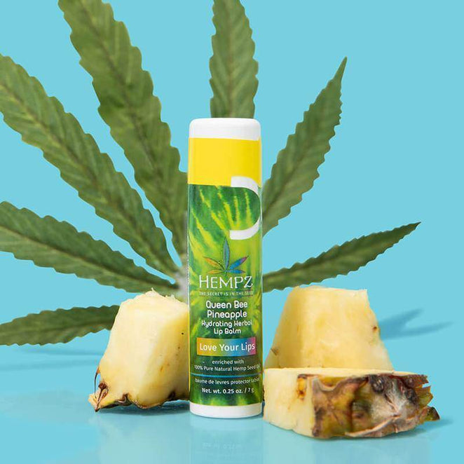 Hempz Hydrating Lip Balm Queen Bee Pineapple .25 oz-Hempz-Brand_Hempz,Collection_Makeup,Collection_Skincare,Hempz_ Lip Balm,Makeup_Lip,Skincare_Lip Treatments