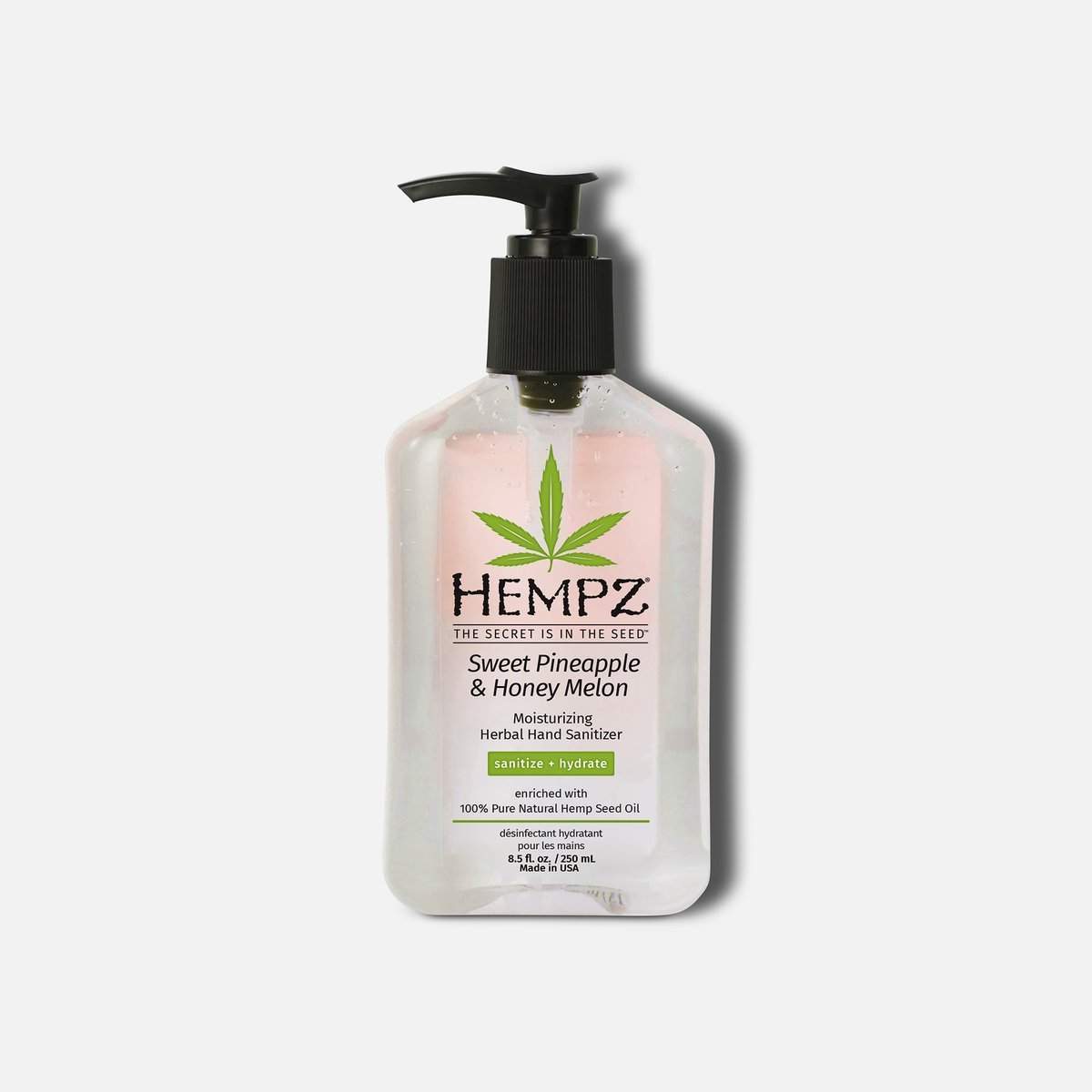 Hempz Sweet Pineapple & Honey Melon Herbal Hand Sanitizer 8.5 fl.oz-Hempz-BB_Lotion,BB_Moisturizers,Brand_Hempz,Collection_Bath and Body,Collection_Gifts,Gifts_Under 25,Hempz_ Gift Set,Hempz_ Hand Wash & Sanitizer,Hempz_Body Moisturizers,Hempz_Travel Size