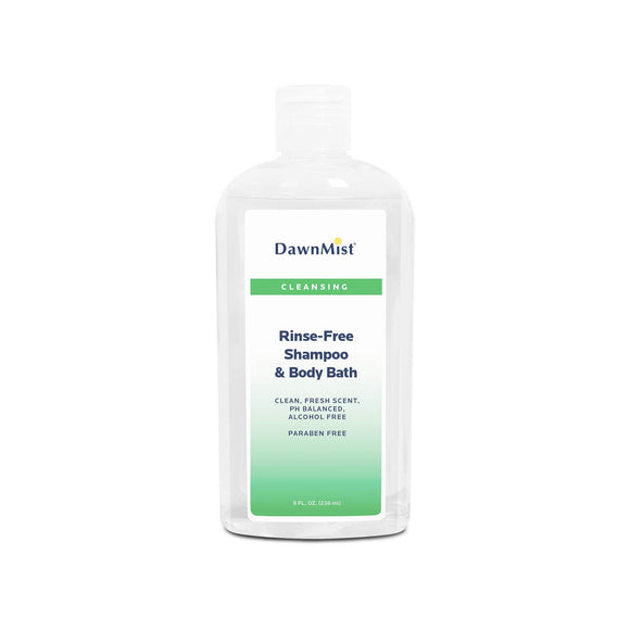 Dawn Mist Rinse-Free Shampoo and Body Bath ( 8 oz Bottle)-Dukal-BB_Bath and Shower,BB_Body Wash,Brand_Dukal/ Dawn Mist,Collection_Bath and Body,Collection_Lifestyle,Dukal_Bath & Body,Dukal_Medical,Hair_Leave-In,Hair_Shampoo,Life_Personal Care