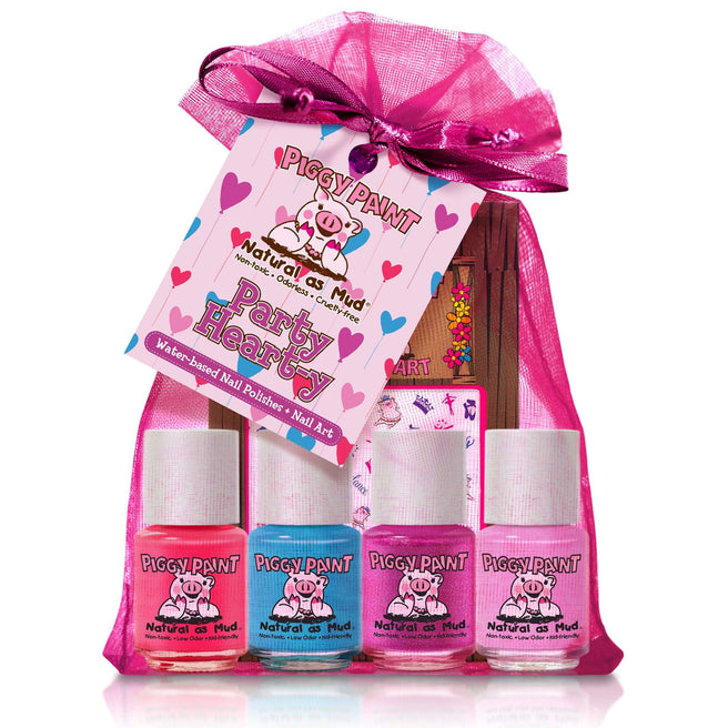 Piggy Paint Party Heart-Y Gift Set-Piggy Paint-Brand_Piggy Paint,Collection_Gifts,Collection_Nails,Gifts and Sets,Gifts_Under 25,Gifts_Under 35,Nail_Polish,Piggy Paint_Gift Set's,Piggy Paint_Nail Art,Piggy Paint_Polish's