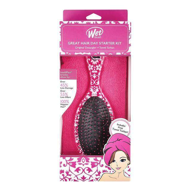 Wet Brush Great Hair Day Starter Kit Pink-Wet Brush-Brand_Wet Brush,Collection_Gifts,Collection_Hair,Collection_Tools and Brushes,Gifts and Sets,Gifts_Under 25,Tool_Brushes,Tool_Detangling Brush,Tool_Hair Tools,WET_Kits and Sets