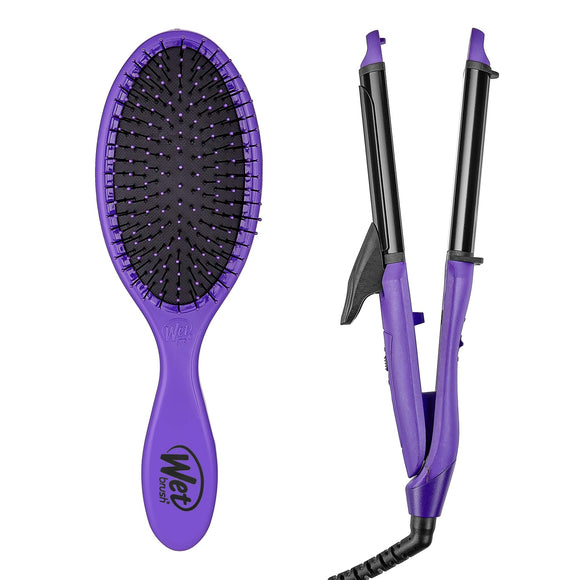 Wet Brush Original Detangler- 2 in 1 Styling Iron Travel Set-Wet Brush-Brand_Wet Brush,Collection_Gifts,Collection_Hair,Collection_Tools and Brushes,Gifts_Under 25,Gifts_Under 35,Tool_Brushes,Tool_Detangling Brush,Tool_Flat Irons,Tool_Hair Tools,Tool_Hot Tools,WET_Kits and Sets