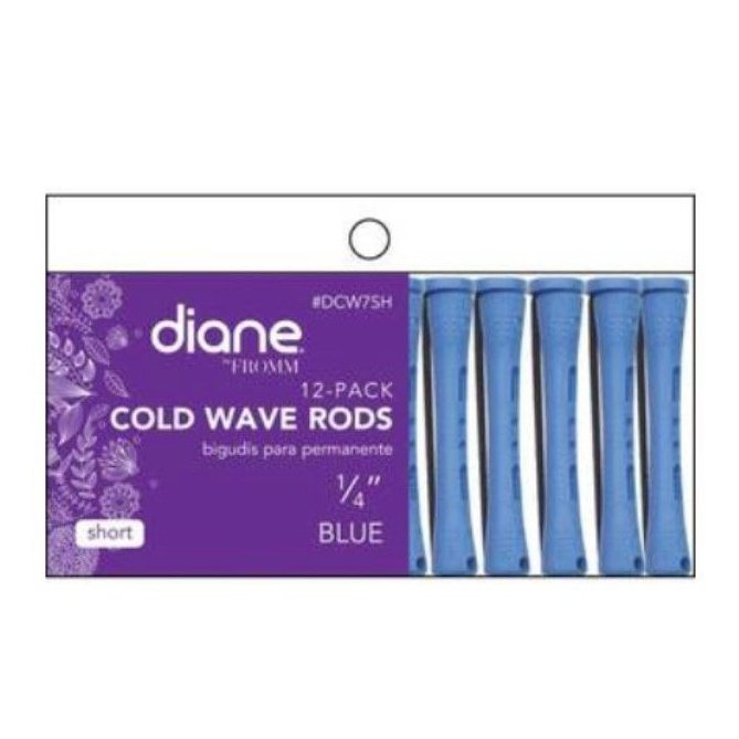 Diane Cold Wave Rods 1/4in Blue 12Pk