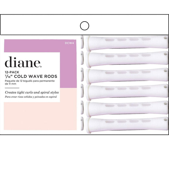 Diane Cold Wave Rods 7/16in. White 12Pk