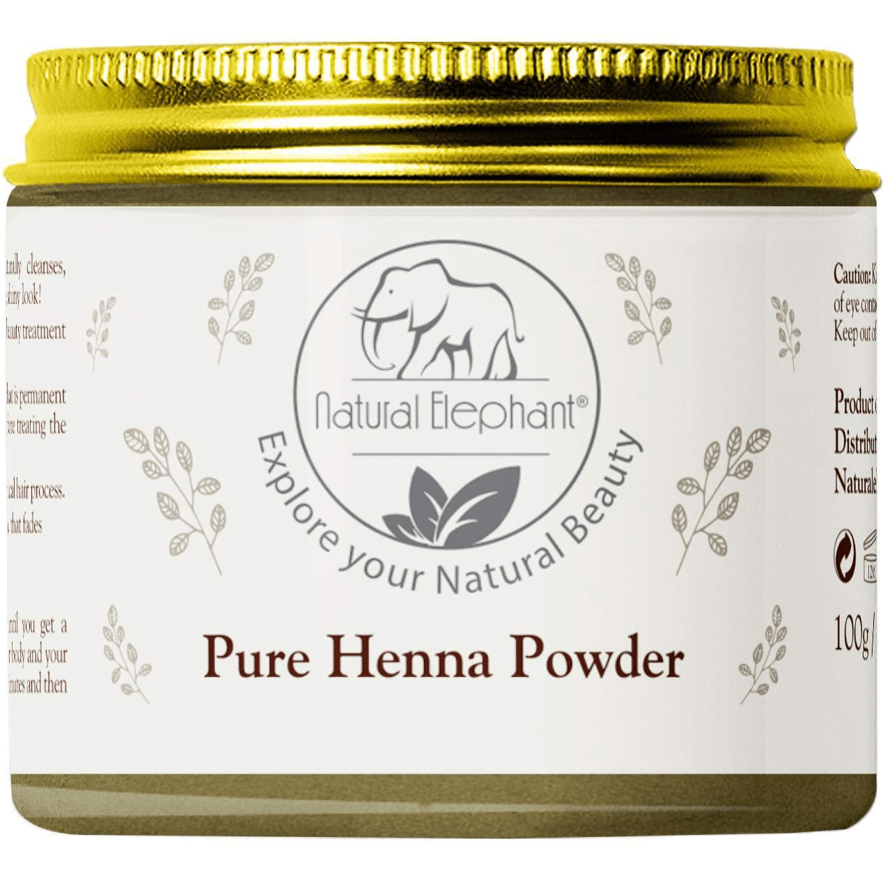 Natural Elephant Pure Henna Powder 3.52 oz (100 g)-Natural Elephant-Brand_Natural Elephant,Collection_Hair,FABS_Friday2022,Hair_Color,Hair_Hair Mask,NATURAL_Morroccan Collection