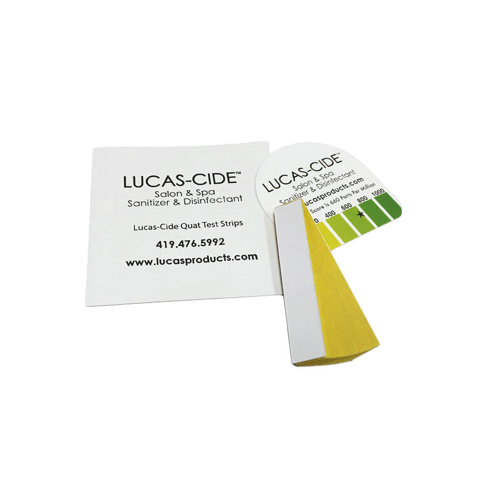 Lucas-Cide Salon and Spa disinfectant quat test strips (15)