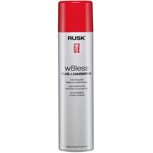 Rusk W8less Plus Extra Strong Hold Shaping and Control Hairspray 10 oz. - 55% VOC